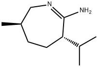 2H-Azepin-7-amine,3,4,5,6-tetrahydro-3-methyl-6-(1-methylethyl)-,(3R,6S)-(9CI) 구조식 이미지