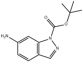 1-Boc-6-амино-1Н-индазол структурированное изображение