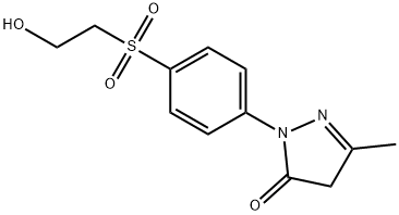 2,4-dihydro-2-[4-[(2-hydroxyethyl)sulfonyl]phenyl]-5-methyl-3h-pyrazol-3-on Structure