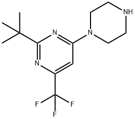 2-tert-Butyl-4-(piperazin-1-yl)-6-trifluoromethyl-pyrimidine Structure