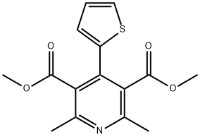 dimethyl 2,6-dimethyl-4-(2-thienyl)-3,5-pyridinedicarboxylate 구조식 이미지
