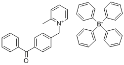 1-(4-[벤조일]벤질)-2-메틸피리디늄테트라페닐붕산염 구조식 이미지