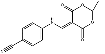 Benzonitrile, 4-[[(2,2-diMethyl-4,6-dioxo-1,3-dioxan-5-ylidene)Methyl]aMino]- Structure