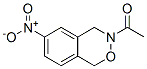 3-Acetyl-3,4-dihydro-6-nitro-1H-2,3-benzoxazine 구조식 이미지