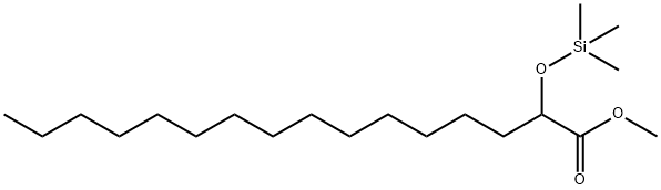 2-Trimethylsilyloxyhexadecanoic acid methyl ester 구조식 이미지