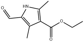 Ethyl 5-formyl-2,4-dimethyl-1H-pyrrole-3-carboxylate 구조식 이미지