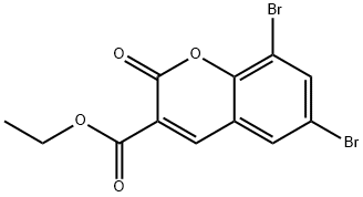 ETHYL 6,8-DIBROMO-2-OXO-2H-CHROMENE-3-CARBOXYLATE Structure