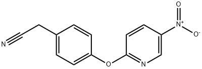 2-[4-[(5-니트로-2-피리딜)옥시]페닐]아세토니트릴 구조식 이미지