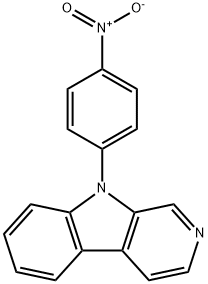 9-(4니트로페닐)-9H-피리도[3,4-b]인돌 구조식 이미지
