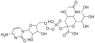 5-acetylamino-2-[[5-(4-amino-2-oxo-pyrimidin-1-yl)-3,4-dihydroxy-oxolan-2-yl]methoxy-hydroxy-phosphoryl]oxy-4-hydroxy-6-(1,2,3-trihydroxypropyl)oxane-2-carboxylic acid Structure