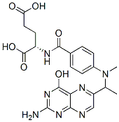 N-[4-[[1-(2-Amino-4-hydroxy-6-pteridinyl)ethyl]methylamino]benzoyl]-L-glutamic acid Structure