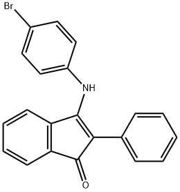 3-(4-bromoanilino)-2-phenyl-1H-inden-1-one 구조식 이미지