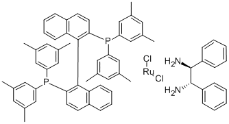 Dichloro{(S)-(-)-2,2'-bis[di(3,5-xylyl)phosphino]-1,1'-binaphthyl}[(1S,2S)-(-)-1,2-diphenylethylenediamine]ruthenium(II) Structure