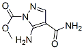 1H-Pyrazole-1-carboxylic  acid,  5-amino-4-(aminocarbonyl)-,  methyl  ester Structure