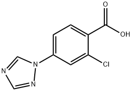 2-chloro-4-(1H-1,2,4-triazol-1-yl)benzenecarboxylic acid 구조식 이미지