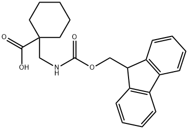 Fmoc-1-aminomethyl-cyclohexane carboxylic acid Structure
