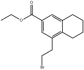 ethyl 4-(2-bromoethyl)-5,6,7,8-tetrahydronaphthalene-2-carboxylate Structure