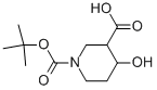 4-HYDROXY-PIPERIDINE-1,3-DICARBOXYLIC ACID 1-TERT-BUTYL ESTER Structure