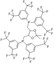 (+)-O-ISOPROPYLIDENE-2,3-DIHYDROXY-1,4-BIS[BIS(3,5-DIFLUOROMETHYLPHENYL)PHOSPHINO]BUTANE Structure