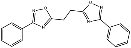 3-Phenyl-5-[2-(3-phenyl-1,2,4-oxadiazol-5-yl)ethyl]-1,2,4-oxadiazole 구조식 이미지