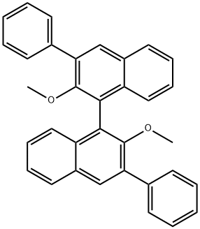 1,1'-Binaphthalene, 2,2'-dimethoxy-3,3'-diphenyl- Structure