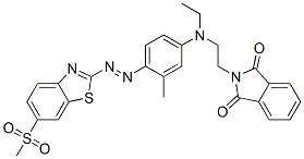 N-[2-[N-ethyl-4-[[6-(methylsulphonyl)benzothiazol-2-yl]azo]-m-toluidino]ethyl]phthalimide  Structure