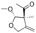 Ethanone, 1-[(2S,3S)-tetrahydro-2-methoxy-3-methyl-4-methylene-3-furanyl]- 구조식 이미지