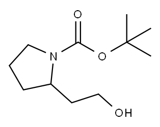 tert-Butyl 2-(2-hydroxyethyl)pyrrolidine-1-carboxylate Structure