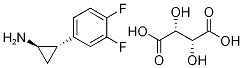 Cyclopropanamine,2-(3,4-difluorophenyl)-(1R,2S) -(2R,3R)-2,3-dihydroxybutanedioate (1:1) Structure