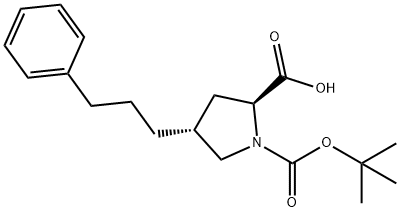 BOC-(R)-GAMMA-(3-PHENYL-PROPYL-BENZYL)-L-PROLINE Structure