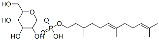 [3,4,5-trihydroxy-6-(hydroxymethyl)oxan-2-yl]oxy-(3,7,11-trimethyldodeca-6,10-dienoxy)phosphinic acid Structure