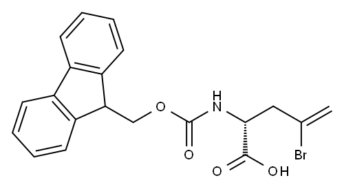 FMOC-D-2-AMINO-4-BROMO-4-PENTENOIC ACID Structure