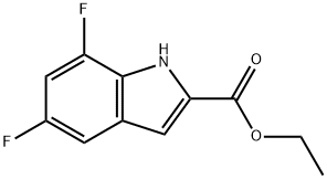 5,7-DIFLUORO-2-INDOLECARBOXYLIC ACID ETHYL ESTER Structure