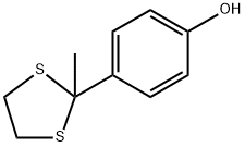 2-(4-HYDROXYPHENYL)-2-METHYL-1,3-DITHIOLAN 구조식 이미지