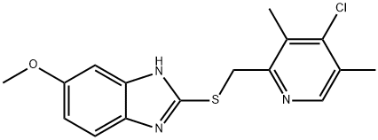 4-Desmethoxy-4-chloro Omeprazole Sulfide 구조식 이미지