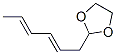 1,3-Dioxolane,  2-(2,4-hexadienyl)-  (8CI,9CI) 구조식 이미지
