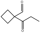 Cyclobutanecarboxaldehyde, 1-(1-oxopropyl)- (9CI) Structure