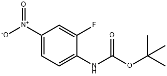 TERT-BUTYL 2-FLUORO-4-NITROPHENYLCARBAMATE Structure