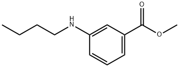 Benzoic acid, 3-(butylamino)-, methyl ester (9CI) Structure