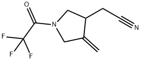 3-피롤리딘아세토니트릴,4-메틸렌-1-(트리플루오로아세틸)-(9CI) 구조식 이미지