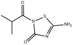 1,2,4-Thiadiazol-3(2H)-one,  5-amino-2-(2-methyl-1-oxopropyl)- 구조식 이미지