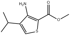 2-Thiophenecarboxylicacid,3-amino-4-(1-methylethyl)-,methylester(9CI) 구조식 이미지