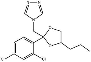 4-[[2-(2,4-Dichlorophenyl)-4-propyl-1,3-dioxolan-2-yl]Methyl]-4H-1,2,4-triazole 구조식 이미지