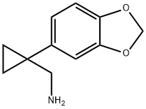 [1-(2H-1,3-벤조디옥솔-5-일)사이클로프로필]메탄아민 구조식 이미지