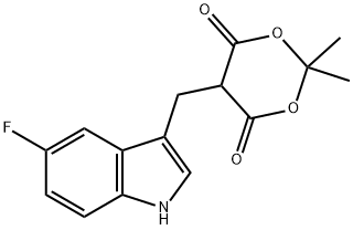 5-(5-fluoroindol-3-ylmethyl)-2,2-dimethyl-
1,3-dioxane-4,6-dione 구조식 이미지