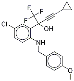 rac 5-Chloro-a-(cyclopropylethynyl)-2-[[(4-methoxyphenyl)methyl]amino]-a-(trifluoromethyl)-benzenemethanol Structure