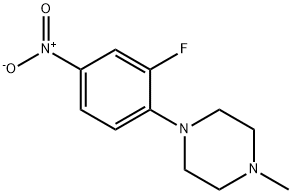 1-(2-FLUORO-4-니트로페닐)-4-메틸피페라진 구조식 이미지
