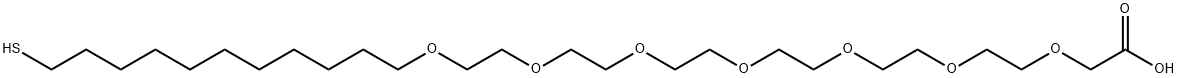 20-(11-Mercaptoundecanoyl)-3,6,9,12,18-hexaoxaeicosanoicacid Structure