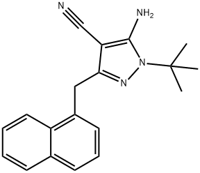 4-AMINO-1-TERT-BUTYL-3-(1'-NAPHTHYLMETHYL)-4-CYANOPYRAZOLE 구조식 이미지
