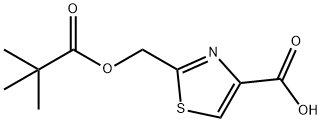 2-(2,2-DIMETHYL-PROPIONYLOXYMETHYL)-THIAZOLE-4-CARBOXYLIC ACID Structure
